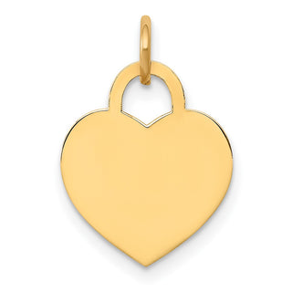 14k Yellow Gold Small Engravable Heart Charm XM521/11