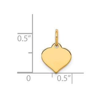 14k Yellow Gold Heart Disc Charm XM525/27