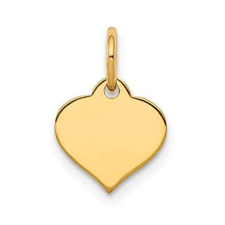 14k Yellow Gold Heart Disc Charm XM525/13