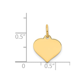 14k Yellow Gold Heart Disc Charm XM526/27