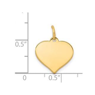 14k Yellow Gold Heart Disc Charm XM527/13