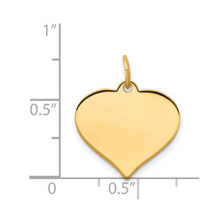 14k Yellow Gold Heart Disc Charm XM528/13