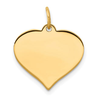 14k Yellow Gold Heart Disc Charm XM528/13