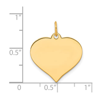 14k Yellow Gold Heart Disc Charm XM529/18