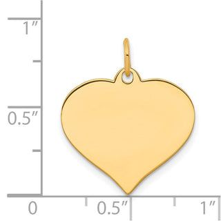 14k Yellow Gold Heart Disc Charm XM529/27