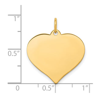 14k Yellow Gold Heart Disc Charm XM530/11