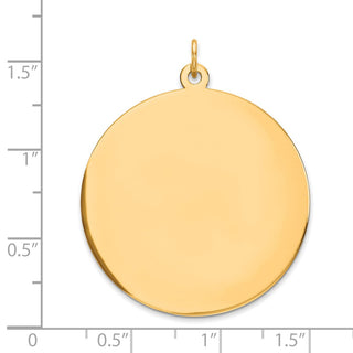 39mm x 32mm 14k Yellow Gold Round Disc Charm 27