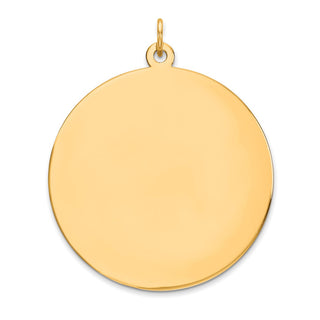 39mm x 32mm 14k Yellow Gold Round Disc Charm 18