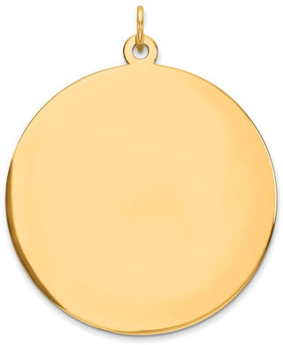 39mm x 32mm 14k Yellow Gold Round Disc Charm 27