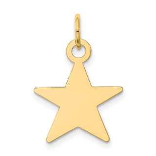 14k Yellow Gold Star Disc Charm XM542/18