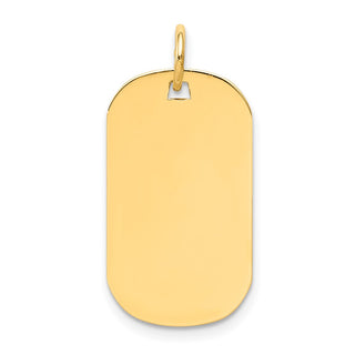 14k Yellow Gold Plain .009 Gauge Engravable Dog Tag Disc Charm XM550/09