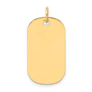 14k Yellow Gold Plain .011 Gauge Engravable Dog Tag Disc Charm XM551/11