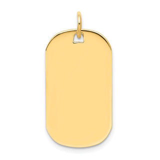 14k Yellow Gold Plain .011 Gauge Engravable Dog Tag Disc Charm XM552/11