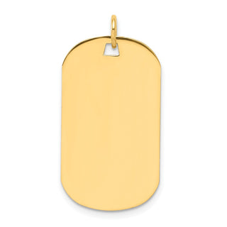 14k Yellow Gold Plain .011 Gauge Engravable Dog Tag Disc Charm XM553/11