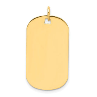 14k Yellow Gold Plain .011 Gauge Engravable Dog Tag Disc Charm XM553/11