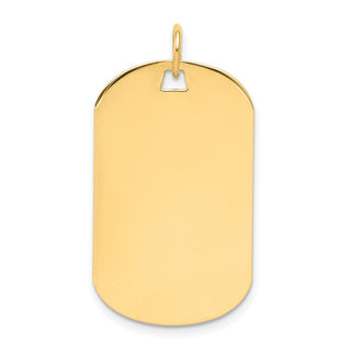 14k Yellow Gold Plain .011 Gauge Engravable Dog Tag Disc Charm XM554/11