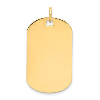 14k Yellow Gold Plain .011 Gauge Engravable Dog Tag Disc Charm XM554/11