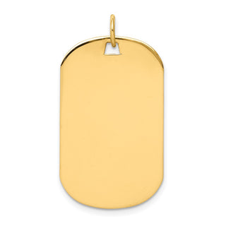 14k Yellow Gold Plain .011 Gauge Engravable Dog Tag Disc Charm XM555/11
