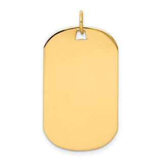 14k Yellow Gold Plain .011 Gauge Engravable Dog Tag Disc Charm XM555/11