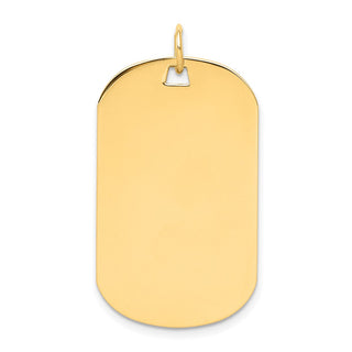 14k Yellow Gold Plain .011 Gauge Engravable Dog Tag Disc Charm XM556/11