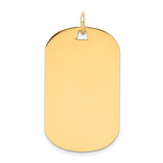 14k Yellow Gold Plain .011 Gauge Engravable Dog Tag Disc Charm XM556/11