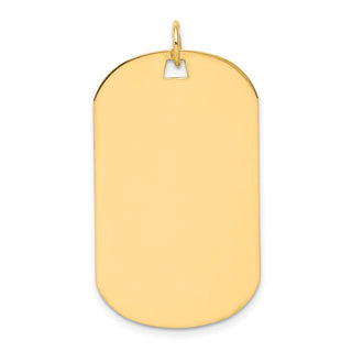 14k Yellow Gold Plain .018 Gauge Engravable Dog Tag Disc Charm XM557/18