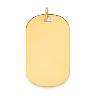 14k Yellow Gold Plain .018 Gauge Engravable Dog Tag Disc Charm XM558/18