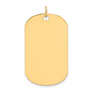14k Yellow Gold Plain .018 Gauge Engravable Dog Tag Disc Charm XM559/18