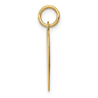 14k Yellow Gold Plain .011 Gauge Heart Engravable Disc Charm
