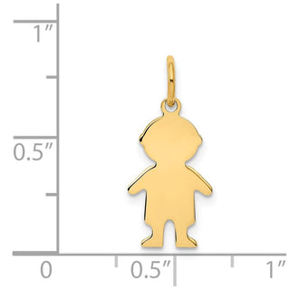 14k Yellow Gold .011 Depth Engravable Boy Charm XM94/11