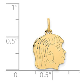 14k Yellow Gold Girl Head Charm XM95/18