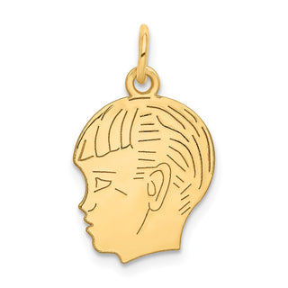 14k Yellow Gold Boy Head Charm XM96/13