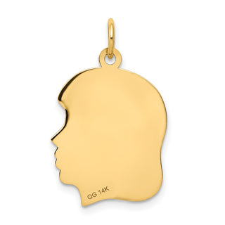14k Yellow Gold Girl Head Charm XM97/13