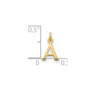 14k Yellow Gold Cutout Letter A Initial Charm
