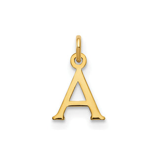 14k Yellow Gold Cutout Letter A Initial Charm