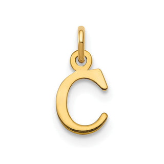 14k Yellow Gold Cutout Letter C Initial Charm