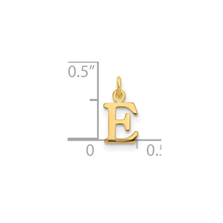 14k Yellow Gold Cutout Letter E Initial Charm
