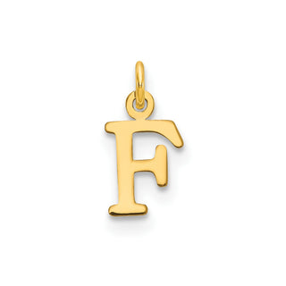 14k Yellow Gold Cutout Letter F Initial Charm