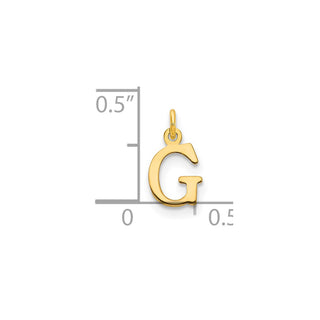 14k Yellow Gold Cutout Letter G Initial Charm