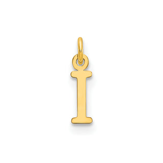 14k Yellow Gold Cutout Letter I Initial Charm