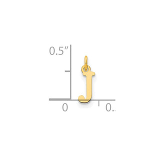 14k Yellow Gold Cutout Letter J Initial Charm