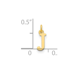 14k Yellow Gold Cutout Letter J Initial Charm