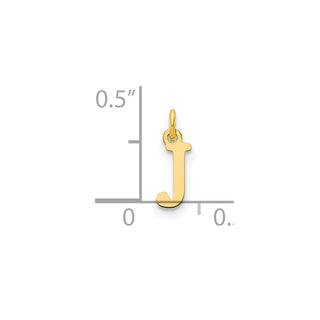 14k Yellow Gold Cutout Letter J Initial Charm