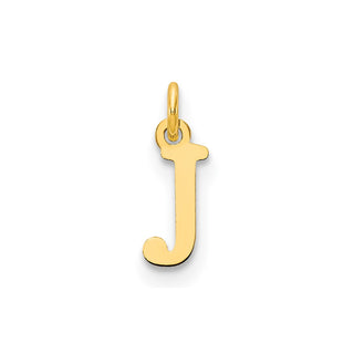 14k Yellow Gold Cutout Letter J Initial Charm