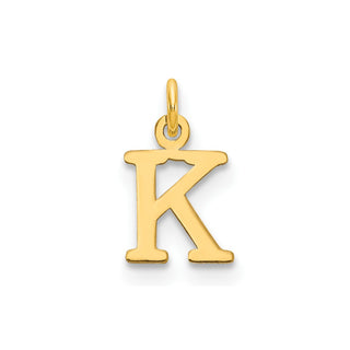 14k Yellow Gold Cutout Letter K Initial Charm