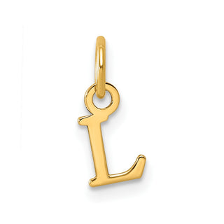 14k Yellow Gold Cutout Letter L Initial Charm