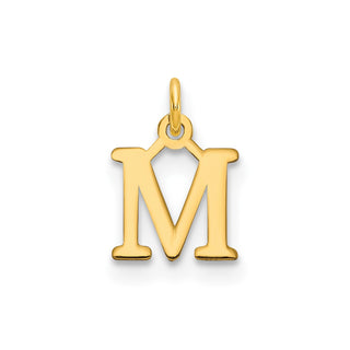 14k Yellow Gold Cutout Letter M Initial Charm