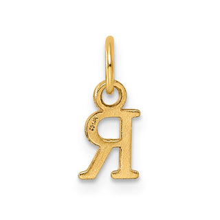14k Rose Gold Cutout Letter R Initial Charm