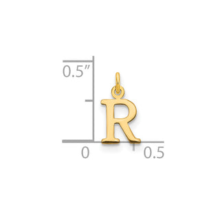 14k Yellow Gold Cutout Letter R Initial Charm