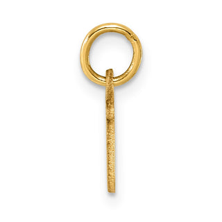 14k Yellow Gold Cutout Letter U Initial Charm